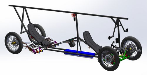 Conception 3D tandem 4 roues : des solutions techniques pour le vélobus